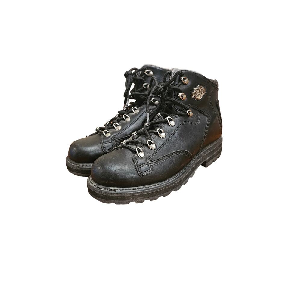Harley-Davidson Motorcycle Ladies‎ Leather Boots, Size 8.5 Excellent Condition.